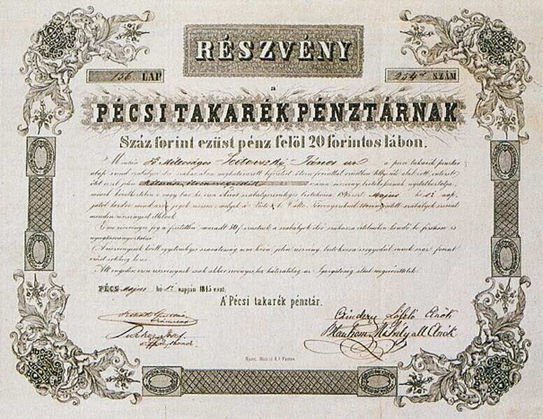 P�csi Takar�kp�nzt�r r�szv�nye 