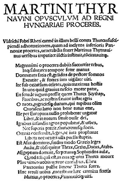 Nagyszombati M�rton verse 