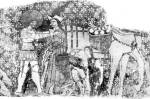 77. Szent L�szl�-legenda. Birk�z�s. Templomi falfestm�ny a 15. sz�zadb�l, Sz�kelyderzs (Udvarhely megye). (OMF F�nyk�pt�r)