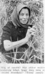 25. T�t Sz�ke J�zsefn� mes�l�s k�zben. Kisbajom (Somogy megye), 1950-es �vek (S. Dobos Ilona: 