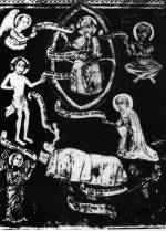 120. Becsei Vessz�s Gy�rgy k�l�n�t�lete. Templomi falfestm�ny. Zseliz (Bars megye), 1388 ut�n. M�ria a b�n�s�k sz�sz�l�ja mot�vumhoz l�sd Erd�lyi Zsuzsanna: 