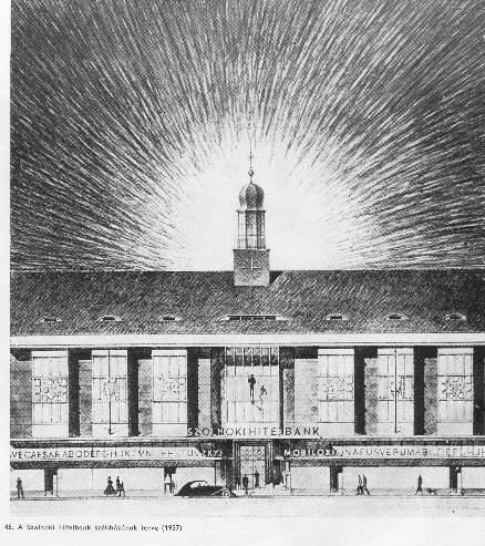 45. A Szolnoki Hitelbank sz�kh�z�nak terve (1937)