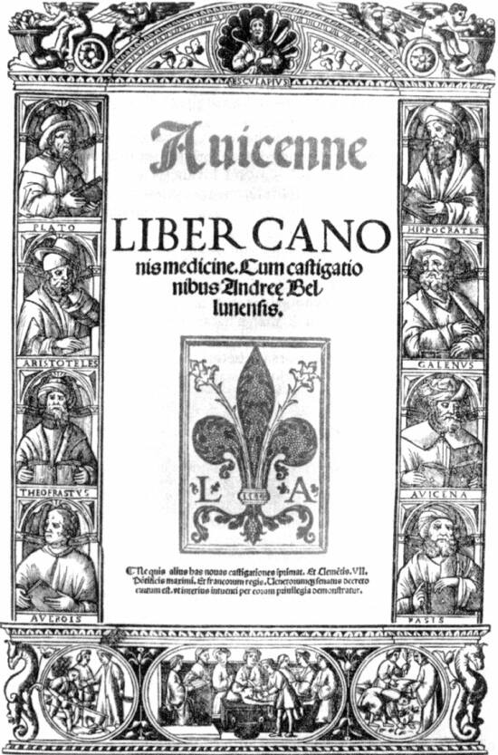 Ibn Sz�n� K�nonj�nak latin nyelv� kiad�sa (1527) [Forr�s: Benedek Istv�n (1990): H�gieia - Az eur�pai orvostudom�ny t�rt�nete jelesebb doktorok �letrajz�val. Gondolat, Budapest, 83. o.]