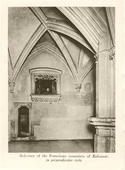 Refectory of the Franciscan monastery of Kolozsv�r, in perpendicular style